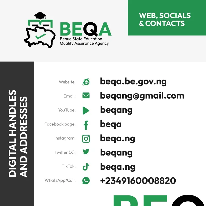 BEQA - Burea For Education & Quality Assurance - Luvidion Branding - Benue State 011