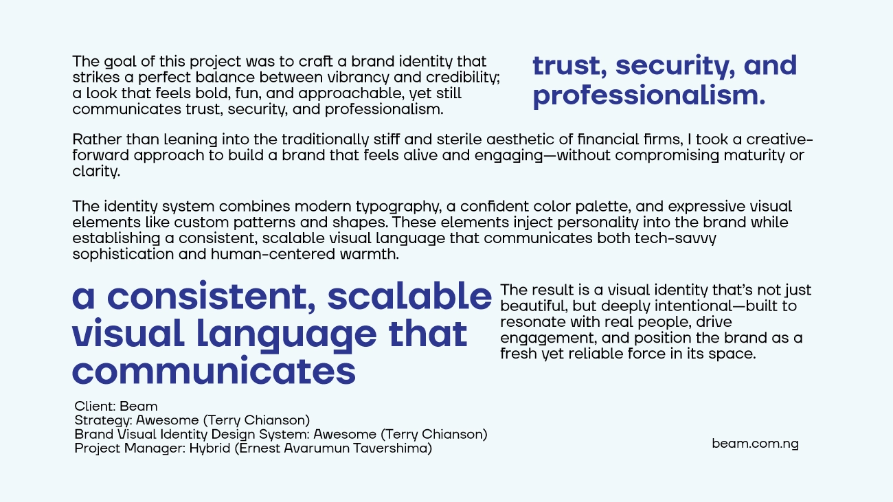 Beam Brand Luvidion Creative Nigeria Benue State Brading Graphic Design - Awesome Terry Chianson - 0-19