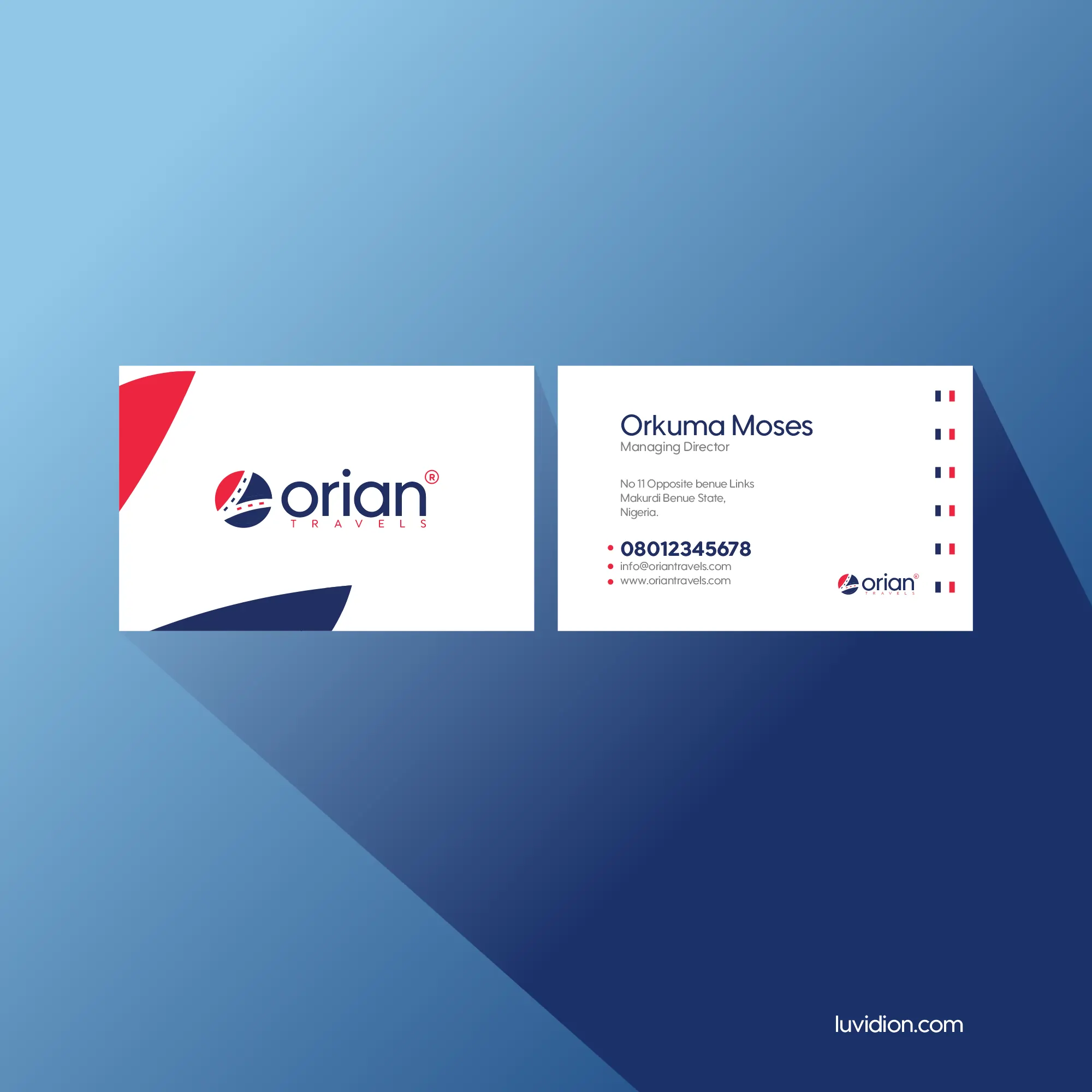 Orian Travels Logo and Branding By Luvidion Creative makurdi Nigeria - 0-3